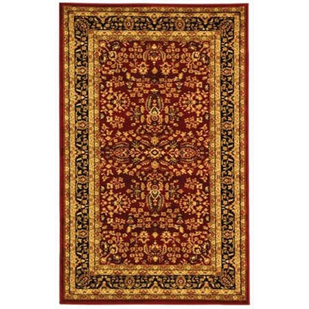 Safavieh 2 ft. 3 in. x 16 ft. Runner Lyndhurst Red and Black Traditional Rug LNH214A-216